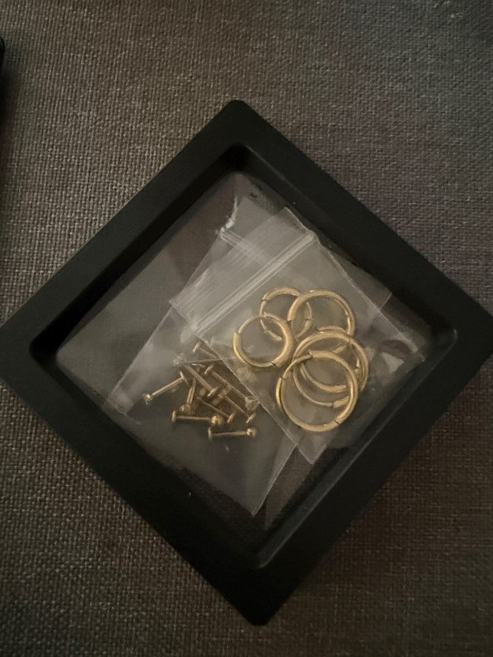 Gold Hoop and Stud Earring Set - Men Accessories
